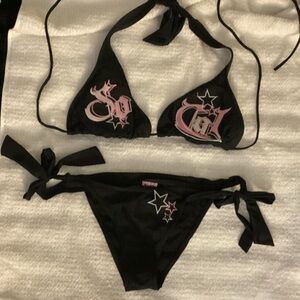 Stylish Black & Pink “So Cal” Bikini- EUC & Sexy!